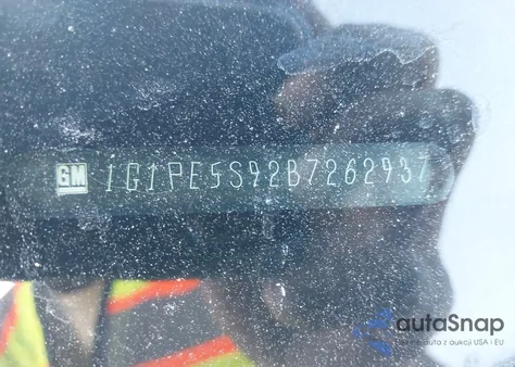 2011 Chevrolet Cruze Lt z USA, uszkodzony, nr VIN 1G1PE5S92B7262937